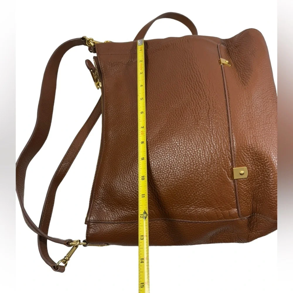 Lauren Ralph Lauren Brown and Gold Satchel - Picture 10 of 12